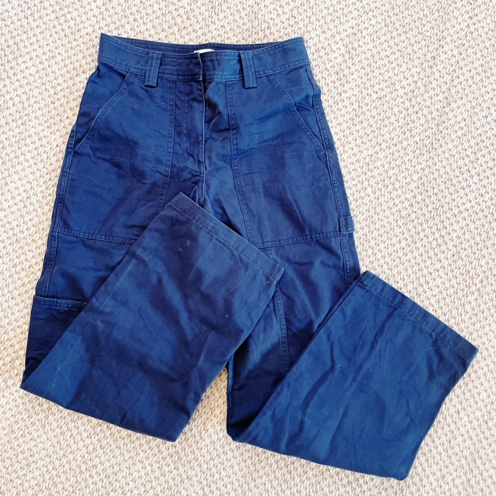 Aritzia Sunday Best Dark Navy Straight-Leg Utility Pants